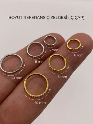 Kurukafa Gift Cerrahi Çelik Zirkon Taşlı Halka Helix Conch Lob Tragus Piercing