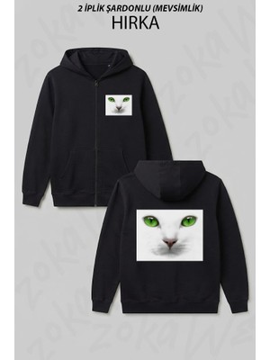 Zoka Wear TSR122 Baskılı Fermuarlı Kapşonlu Hırka