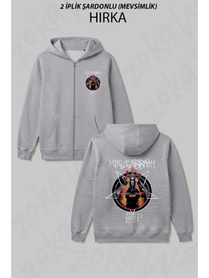 Zoka Wear Mikusabbath Worn Ver Baskılı Fermuarlı Kapşonlu Hırka