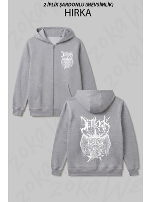 Zoka Wear Dethklok Baskılı Fermuarlı Kapşonlu Hırka