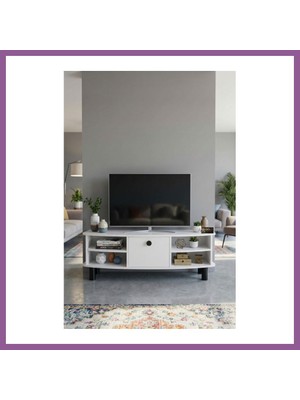 Bezos Vienna Tv Sehpası Suntalam Beyaz 136X44 cm Rengaren