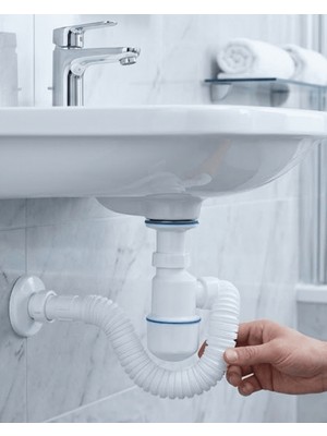 Nzm Store Lavabo Gider Borusu Esnek Hortumlu Sifon Seti Koku Önleyici Dayanıklı Tasarım