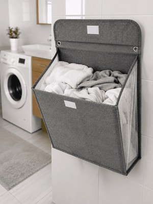 Nzm Store Banyo ve Çamaşır Odası Için Duvara Asılan Katlanabilir Çamaşır Sepeti