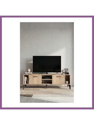 Bezos Linya Tv Sehpası Suntalam Bej 160X35 cm Rengaren