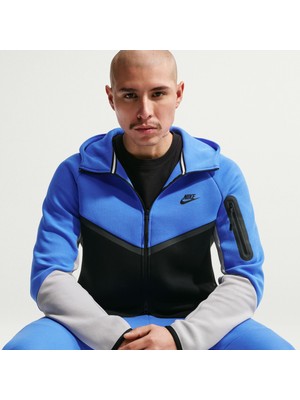 Nike Sportswear Tech Fleece Windrunner Erkek Kapüşonlu Ceket Mavi Sweatshirt - Nsw - M Ls Top | HV0949-453