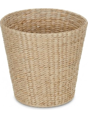 Nzm Store ML-6634 Cattail ve Kağıt Atık Sepeti, Krem, Tan
