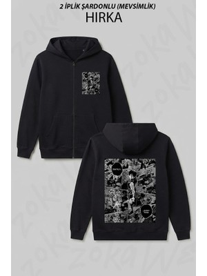 Zoka Wear Jujutsu Kaisen Yuta Okkotsu Anime Baskılı Fermuarlı Kapşonlu Hırka