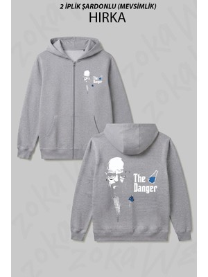 Zoka Wear Breaking Bad Heisenberg Siyah Baskılı Fermuarlı Kapşonlu Hırka