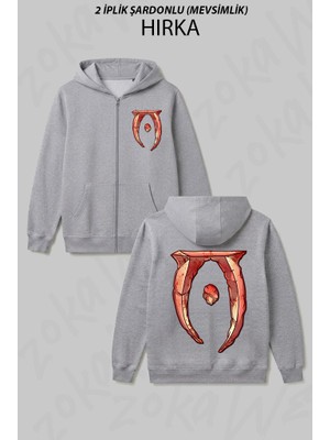 Zoka Wear Oblivion Logo Baskılı Fermuarlı Kapşonlu Hırka