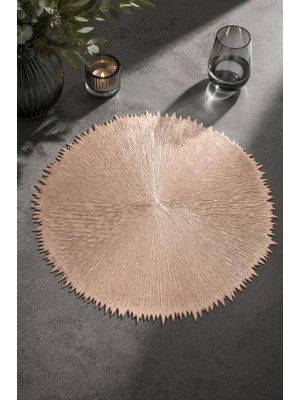 Nzm Store 6’lı Amerikan Servisi Supla Yuvarlak Gold 38 cm – 77508