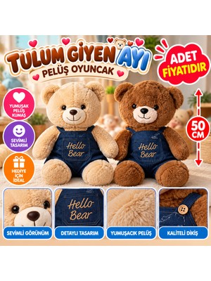 Nzm Store PL50226 50 cm Tulum Giyen Ayı Peluş Oyuncak (Adet Fiyatıdır)