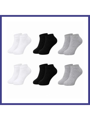 Bezos Erkek Bambu Patik Çorap 6'lı Paket, Siyah Beyaz Gri, Nefes Alan Nem Emici Yumuşak Günlük Spor Bilek Çorabı · Beden: 39-44 · Renk: Beyaz 6 Lı Mrl
