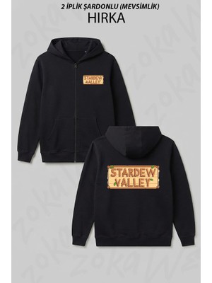 Zoka Wear Stardew Valley Baskılı Fermuarlı Kapşonlu Hırka