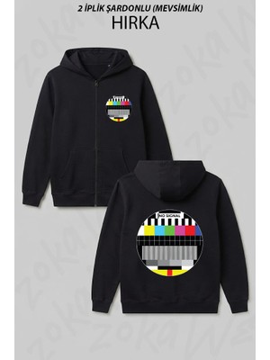 Zoka Wear No Signal Baskılı Fermuarlı Kapşonlu Hırka