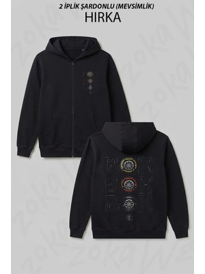 Zoka Wear Boxboxbox Baskılı Fermuarlı Kapşonlu Hırka