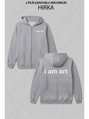 Zoka Wear I Am Art - T-Shirt Baskılı Fermuarlı Kapşonlu Hırka