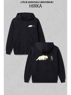 Zoka Wear Baby Appa Aang Baskılı Fermuarlı Kapşonlu Hırka