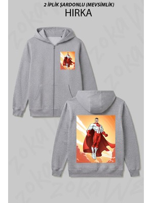 Zoka Wear Omni Man Classic Baskılı Fermuarlı Kapşonlu Hırka