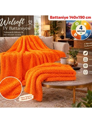 Beylerbeyi Tv Battaniyesi Ölçüleri 140 x 190 Cm, Tek Kişilik Battaniye Polar Welsoft Peluş Battaniye 4 Mevsim  Battaniye