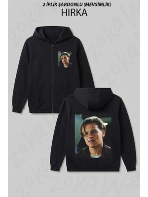Zoka Wear Leonardo Dicaprio2 Baskılı Fermuarlı Kapşonlu Hırka
