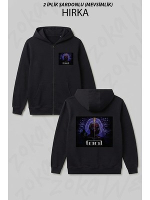 Zoka Wear Tool Iv Rock Metal Grup Baskılı Fermuarlı Kapşonlu Hırka