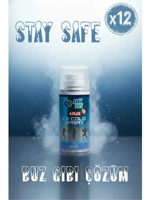 Stay Safe "acıyı Durdur, Performansa Devam Et." Soğutucu Sprey 12 Adet