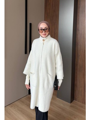 Elikra Angora Hırka Ribana Kap 9110
