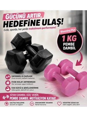 Blooming Plus 5 kg Dambıl Seti x 2 Adet + Pembe Dambıl 2x 1 kg