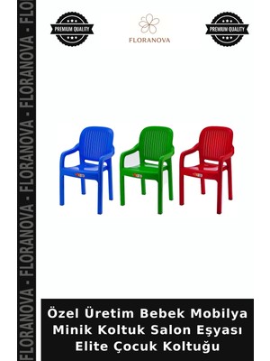Floranova Özel Üretim Bebek Mobilya Minik Koltuk Salon Eşyası Elite Çocuk Koltuğu