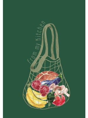 Nacario Independently Published Simple, Minimalist, Green Grocery Bag - Write Your Own Recipes: Recipe Book To Write In Your Own Recipes, Hard Bound, Grandma, Family, Kids, Write Up To 75 Recipes