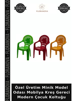 Floranova Özel Üretim Minik Model Odası Mobilya Kreş Gereci Modern Çocuk Koltuğu