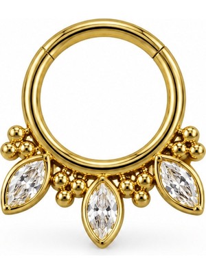 Defne Silver Premium Titanyum Halka Piercing