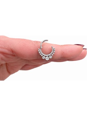 Defne Silver Premium Cerrahi Çelik Halka Piercing