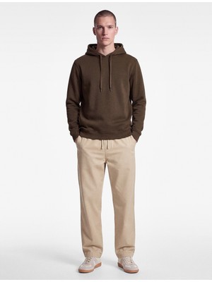 Koton Şardonlu Uzun Kollu Basic Kapşonlu Sweatshirt