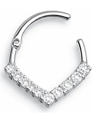 Defne Silver Premium Titanyum Halka Piercing