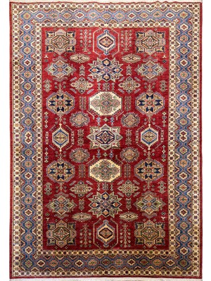 El Dokuma Afgan Halı 100% Yün Kök Boya  Şirvan Model 182 x 270 cm