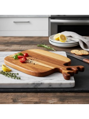 OEM Geyik Boynuzu Akasya Kesme Tahtası Büyük Boy Antibakteriel Yıkanabilir Doğrama Tahtası Dikdörtgen, Yıkanabilir Akasya Kesme Tahtası (30 * 20 * 2cm)