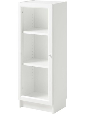 IKEA Beyaz Cam Kapaklı Kitaplık 40X30X106 cm