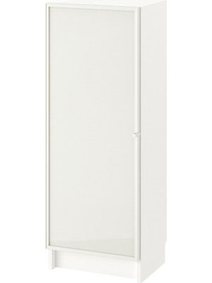 IKEA Beyaz Cam Kapaklı Kitaplık 40X30X106 cm