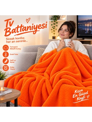 Beylerbeyi Tv Battaniyesi Ölçüleri 180 x 230 cm , Welsoft Peluş Battaniye 4 Mevsim Battaniye
