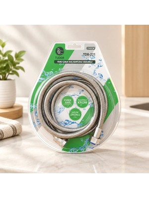 Veraura Lifestyle Yaylı Çelik Duş Hortumu Vakumlu