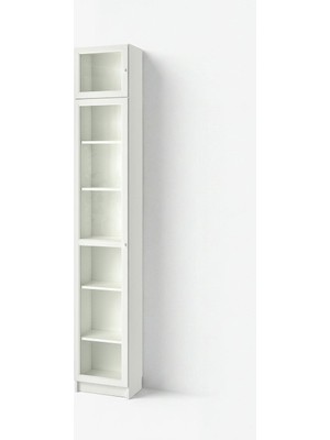 IKEA Beyaz Cam Kapaklı Kitaplık 40X30X237 cm