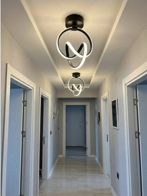 Ikizler Avize Imza Model Siyah 3 Renk Led'li Avize - Salon, Yatak Odası, Mutfak ve Koridor Için Modern ve Şık Aydınlatma