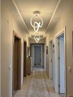 Ikizler Avize Imza Model Beyaz 3 Renk Led'li Avize - Salon, Yatak Odası, Mutfak ve Koridor Için Modern ve Şık Aydınlatma