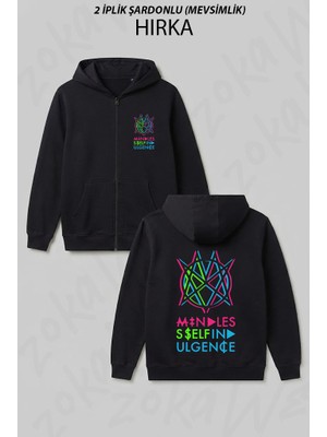 Zoka Wear Mindless Self Indulgence Essential Baskılı Fermuarlı Kapşonlu Hırka
