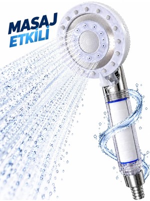 Veraura Lifestyle Filtreli Duş Başlığı Masaj Etkili Beyaz