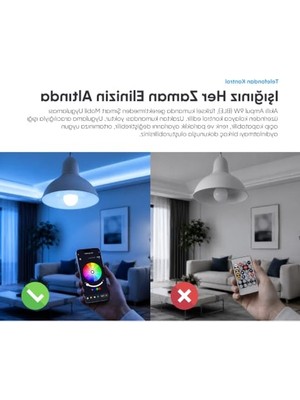 Die Grup Akıllı Rgb LED Ampul, Bluetooth ile Renk ve Parlaklık Ayarı