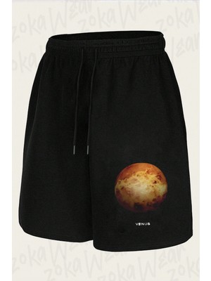 Zoka Wear Gezegen Venus Baskil Baskılı Şort Unisex
