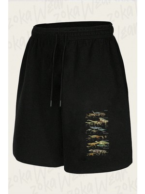 Zoka Wear Animals Of Walking With Dinosaurs 1999 Baskılı Şort Unisex