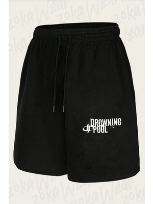 Zoka Wear Drowning Pool Baskili Unisex S Baskılı Şort Unisex